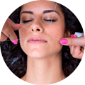 Depilación con hilo, depilación de labio superior con hilo Depilación con hilo, depilación de labio superior con hilo