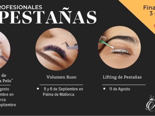 Cursos de extensiones de pestañas y lifting de pestañas en Agosto y Septiembre 2022