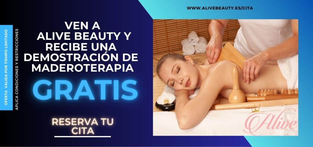 Ven a una demostración gratuita de maderoterapia en Alive Beauty en Majadahonda Ven a una demostración gratuita de maderoterapia en Alive Beauty en Majadahonda